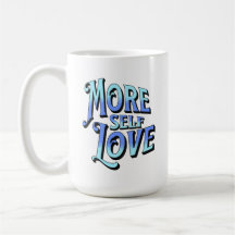 Mais caneca de amor próprio em azul
