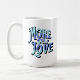 Café Mais caneca de amor próprio em azul