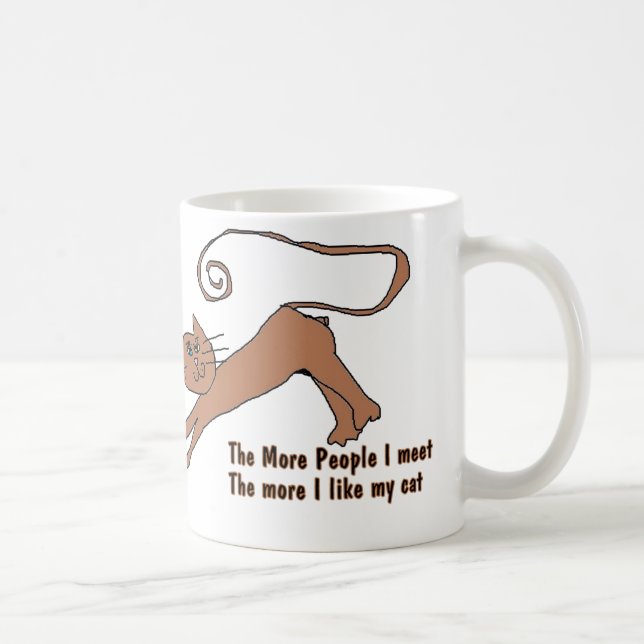 Café Mais eu gosto de minha CANECA do gato (Direita)
