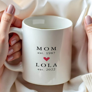 Café Mamãe Moderna   Lola Ano de Fundação. Caneca de Ca