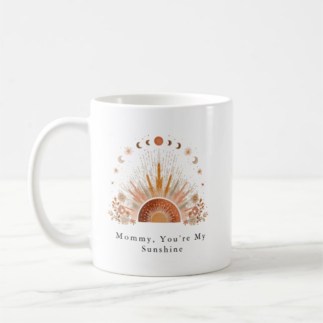 Café Mamãe você é meu sol Caneca de presente do Dia das (Esquerda)