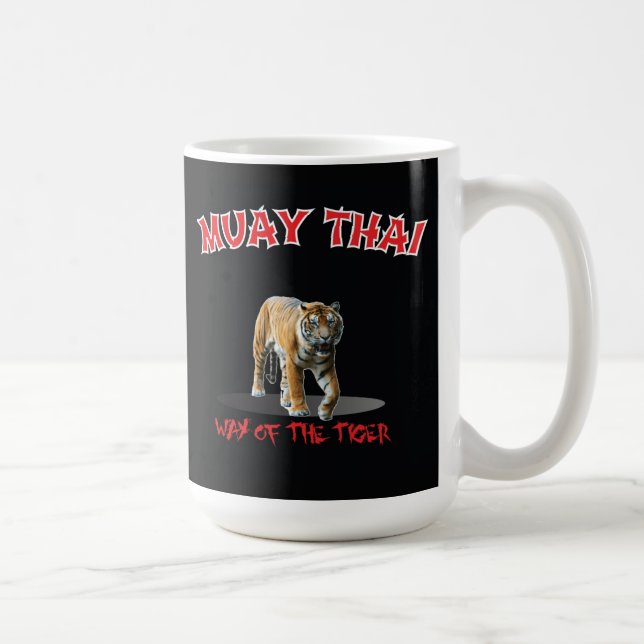 Café Maneira tailandesa de Muay da caneca do preto do (Direita)