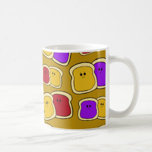 Café Manteiga de amendoim e caneca da geléia - caneca