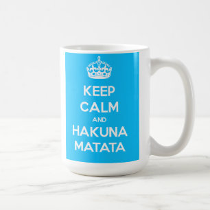 Café Mantenha a calma e a caneca de Hakuna Matata
