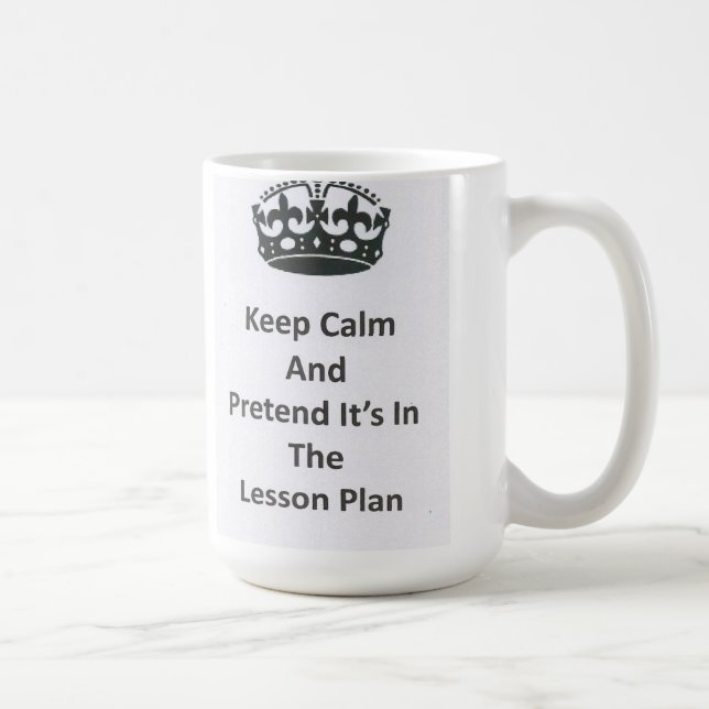 Café Mantenha a caneca calma do professor do plano de (Direita)