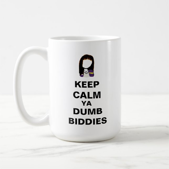 Café MANTENHA a caneca MUDA CALMA dos BIDDIES de YA (Esquerda)