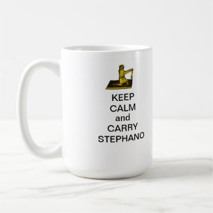 Café Mantenha caneca calma e do carregar de Stephano