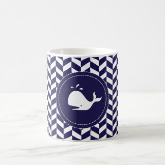 Café Marinho do conto das baleias & caneca branca de