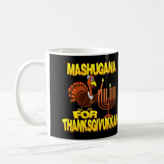 Café Mashugana para a caneca de Thanksgivukkah Turquia (Esquerda)