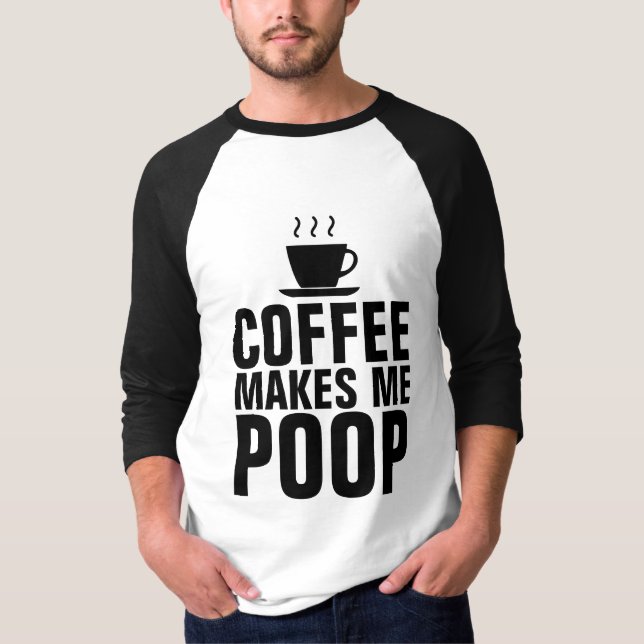 CAFÉ ME FAZ POPAR, T-shirts ENGRAÇADAS (Frente)