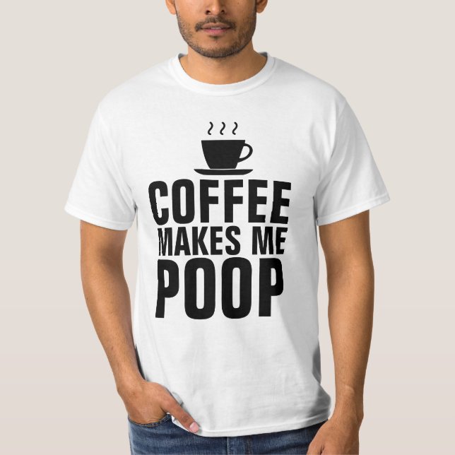 CAFÉ ME FAZ POPAR, T-shirts ENGRAÇADAS (Frente)