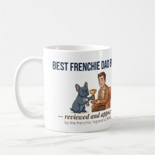 Café Melhor Caneca de Prêmio de Pai do Frenchie Engraça