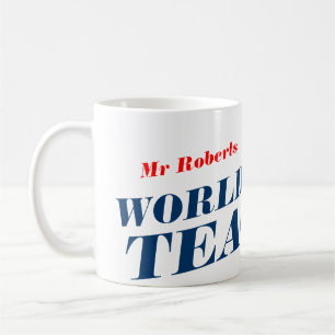 Café Melhor caneca de professor no mundo   Nome persona