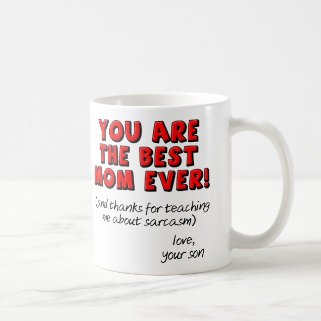 Café Melhor Mãe do Mundo Caneca de Presente Engraçado d (Direita)