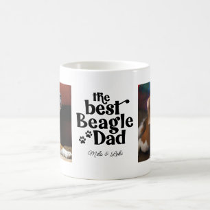 Café Melhor Modelo de Foto de Pai Beagle 2 Caneca de Ca