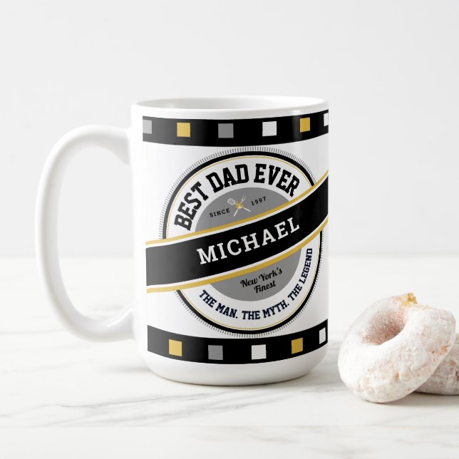 Café Melhor Pai de Todos Caneca Personalizada Dia dos P (Com Donut)