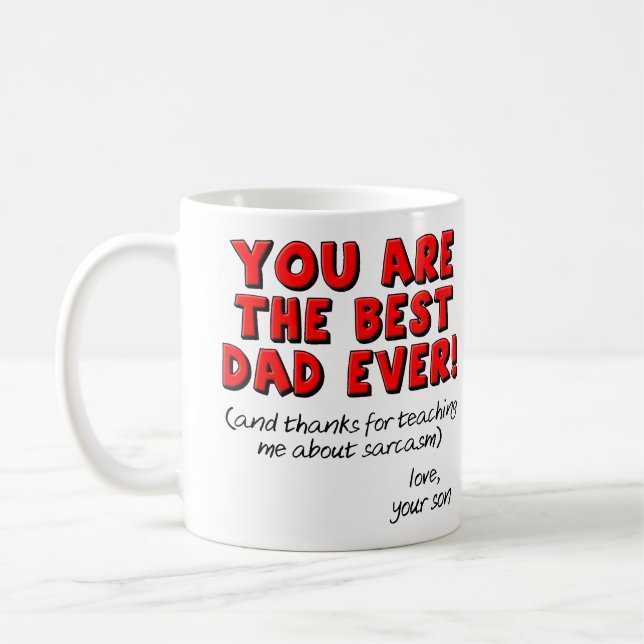 Café Melhor Pai do Mundo Caneca de Presente Engraçado e (Esquerda)