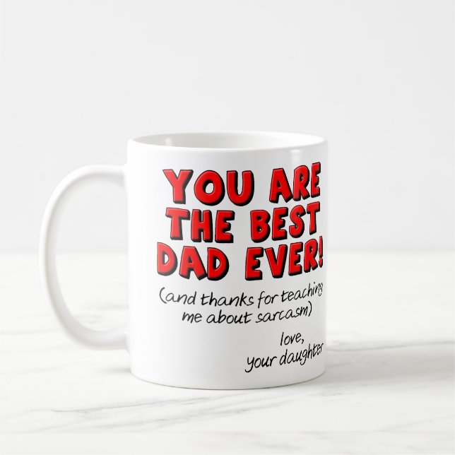 Café Melhor Pai do Mundo Caneca de Presente Engraçado S (Esquerda)
