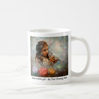 Café Menina da bolha de sabão - pela caneca de Yoo