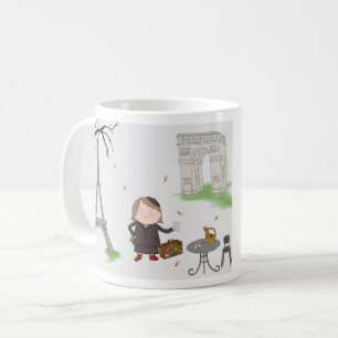 Café Menina na caneca de Paris