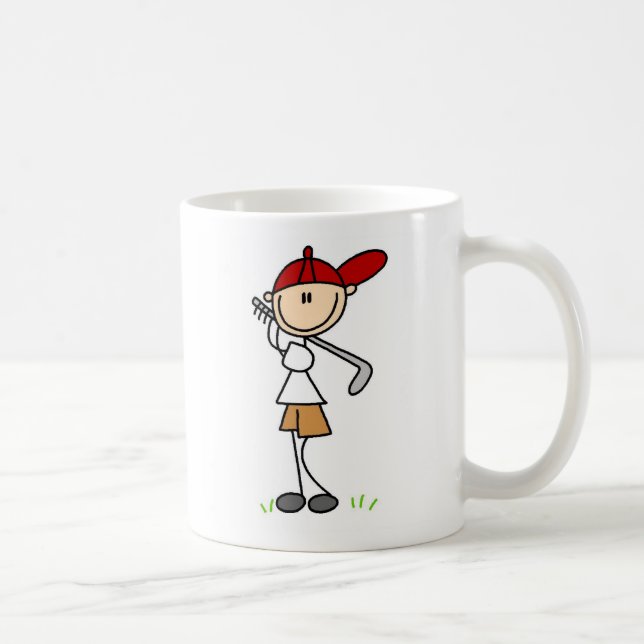 Café Menino que balança sua caneca do clube de golfe (Direita)