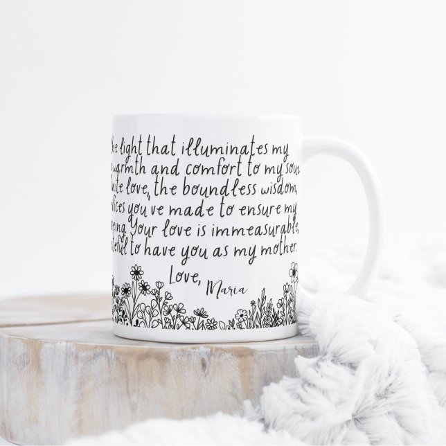Café Mensagem Especial para a Mamãe, Caneca de Gratidão (Criador carregado)