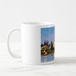 Café Mesquita de Hala Sultan Tekke em uma caneca