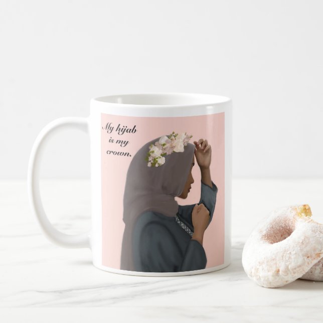 Café Meu Hijab é minha caneca de dois lados (Com Donut)