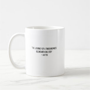 Café Mil Milhas Um Passo — Caneca de Jornada de Lao Tzu