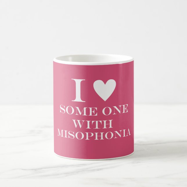 Café Mim ♥ alguém com caneca de Misophonia - rosa (Centro)