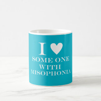 Café Mim ♥ alguém com caneca de Misophonia - turquesa