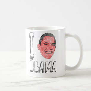Café Mim caneca de Obama do coração