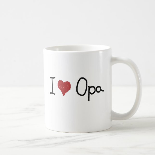 Café Mim caneca de Opa do coração (Direita)