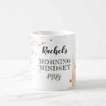 Mindset de manhã caneca personalizada