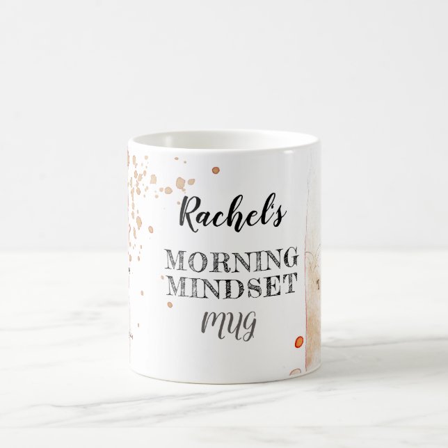 Café Mindset de manhã caneca personalizada (Centro)