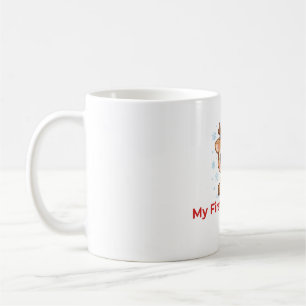 Café Minha Primeira Caneca de Natal Bebê Fofo Férias
