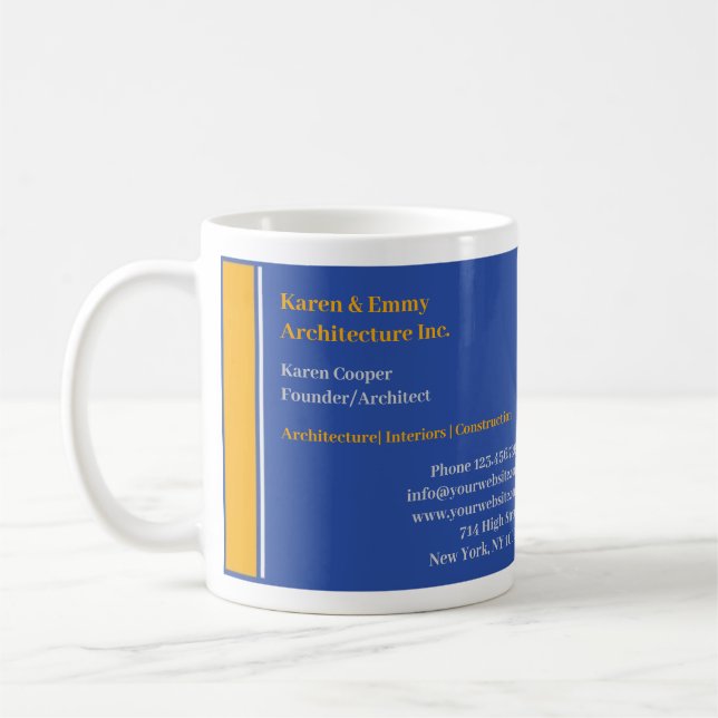 Café Modelo de Caneca de Negócios de Arquitetura (Esquerda)