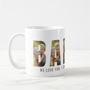 Café Moderna Caneca de 6 Fotos Babcia Nós Te Amamos