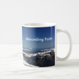 Café Montanha de abundância da caneca da fé