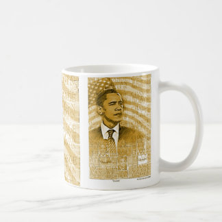 Café "Mude" a caneca do ouro de Barack Obama