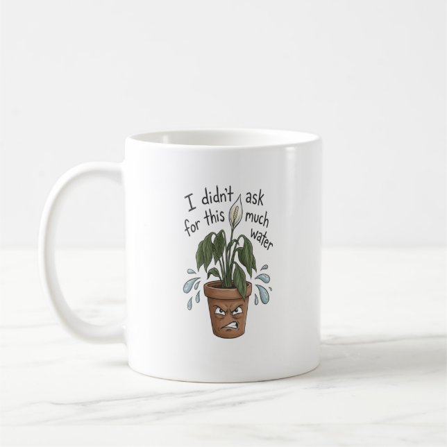Café Muita água - Caneca engraçada de planta (Esquerda)