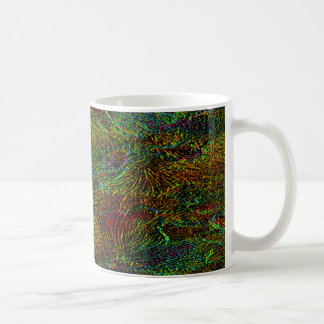 Café Muita cor - padrão floral metálico - caneca de caf