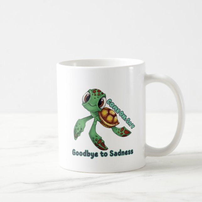 Café Muito Lento para a Tristeza – Caneca de Tartaruga  (Direita)