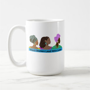 Café Mulheres negras lideram com caneca de amor