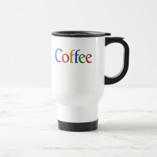 café na caneca de viagem da pia batismal de google