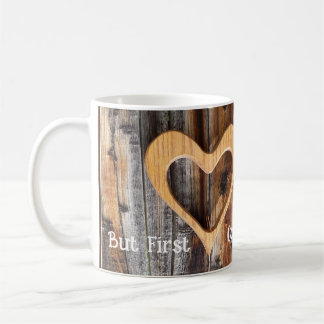 Café Na forma de uma caneca de coração