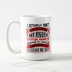 Café Na verdade, não preciso controlar minha caneca de