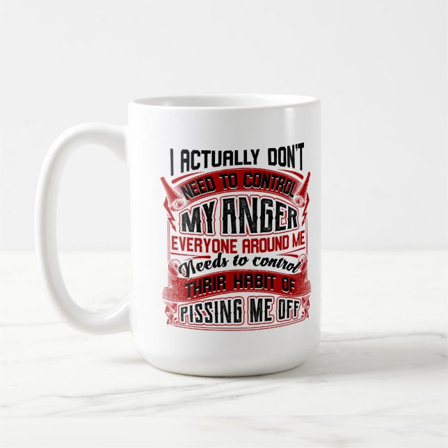 Café Na verdade, não preciso controlar minha caneca de  (Esquerda)