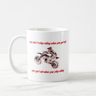 Café Não pare de montar a caneca do motocross da