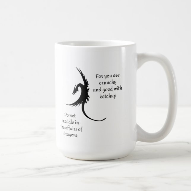 Café Não se meta nos assuntos da caneca de dragões (Direita)